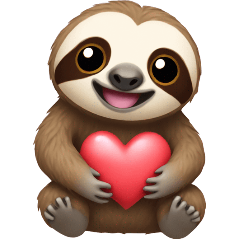 Sloth with heart emoji