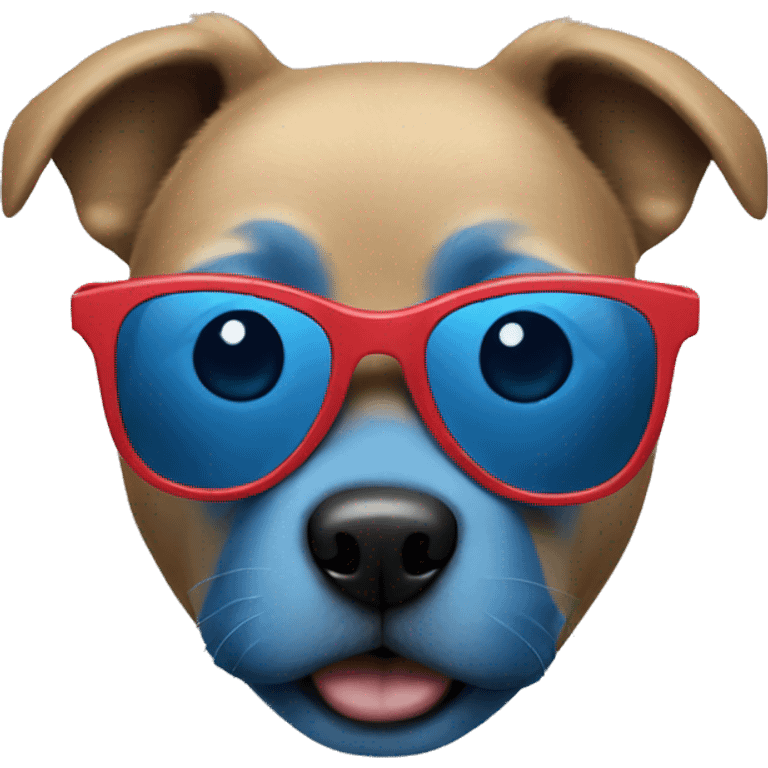 blue dog with sunglasses emoji