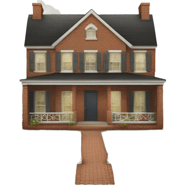 Brick house with front porch emoji