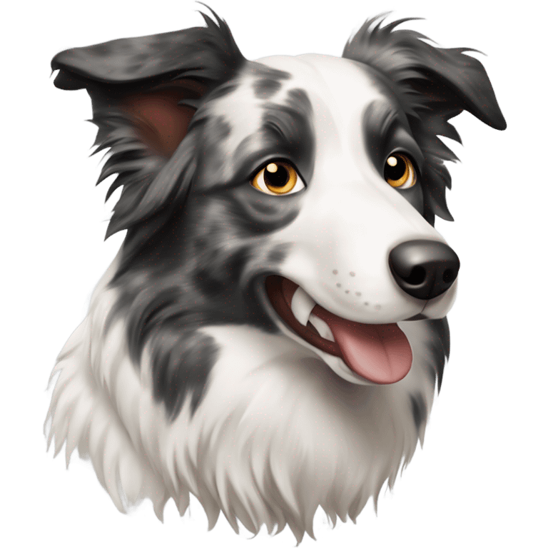 Merle border collie emoji