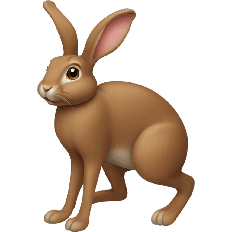 brown rabbit standing on back legs emoji