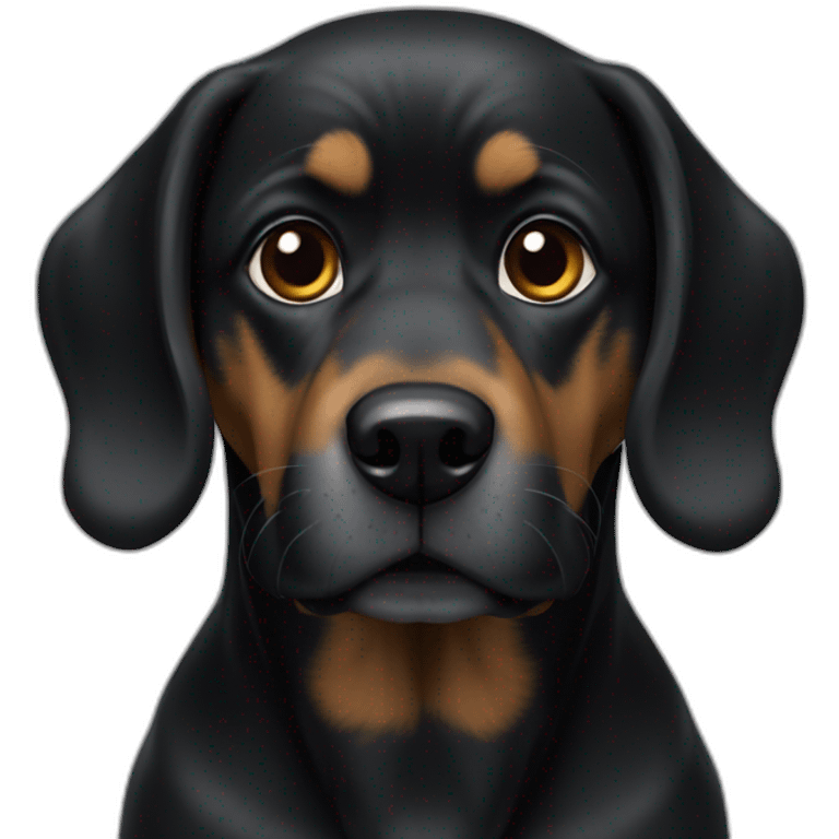 terre-neuve chien noir emoji