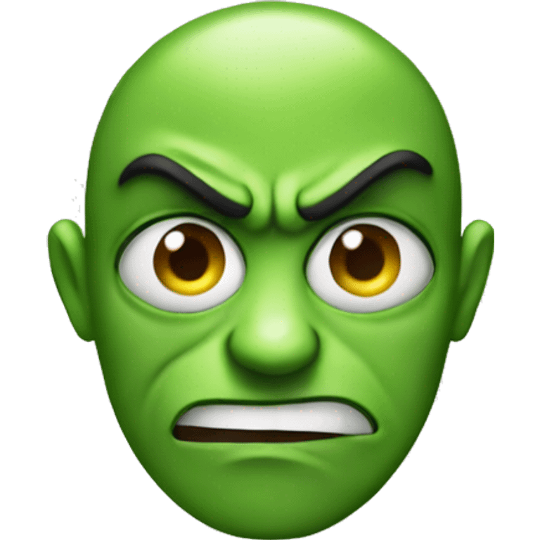 mad green face emoji