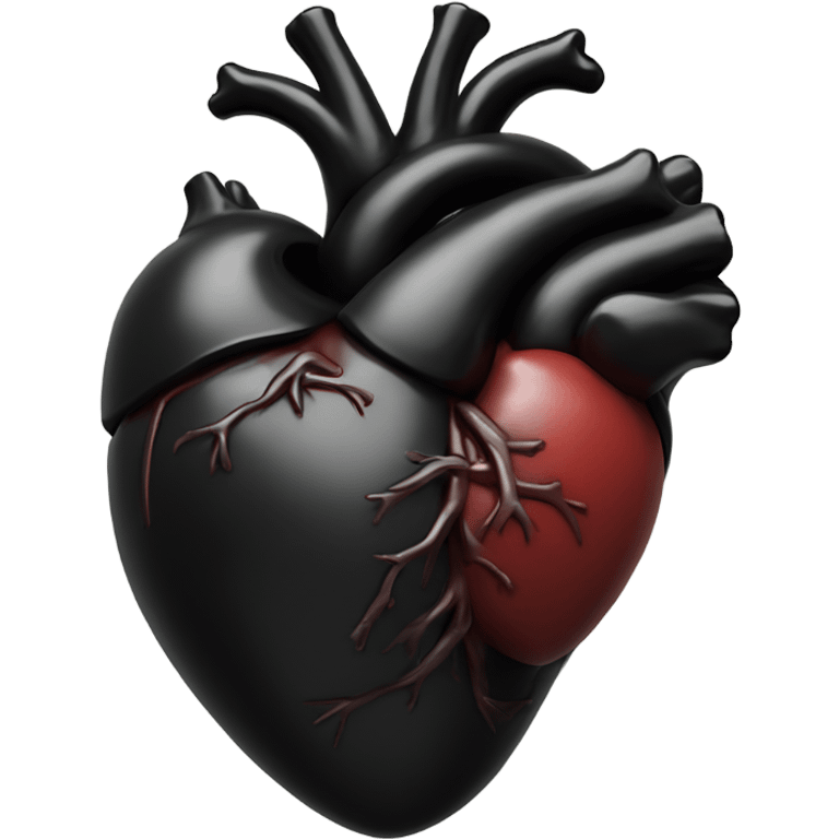 Black anatomical heart  emoji