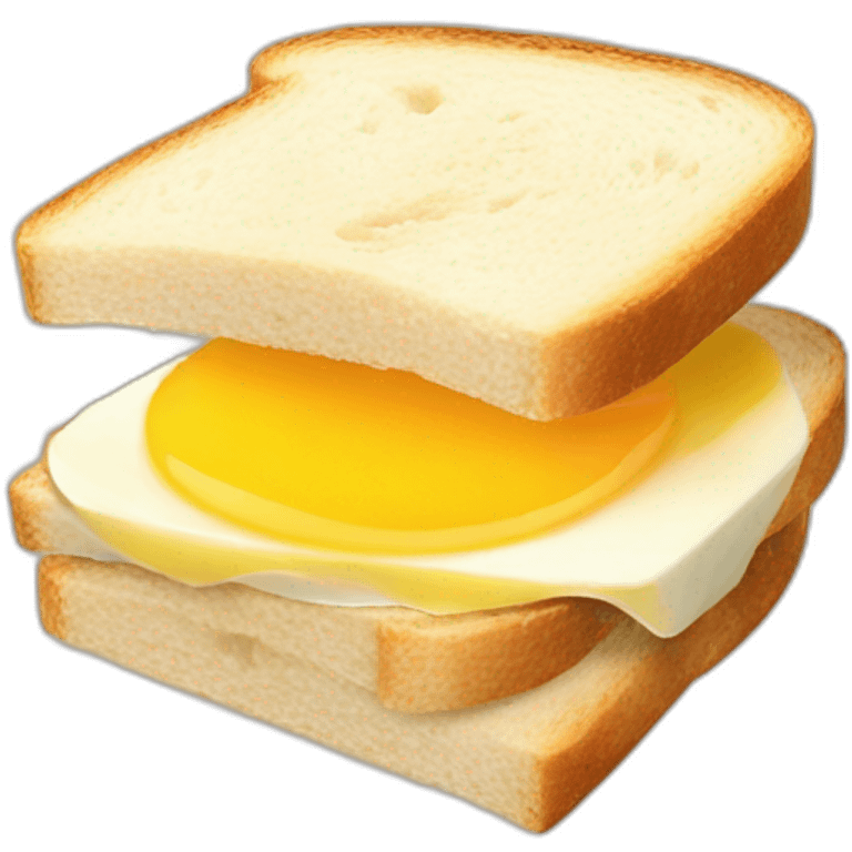 Sliced bread egg sandwich emoji