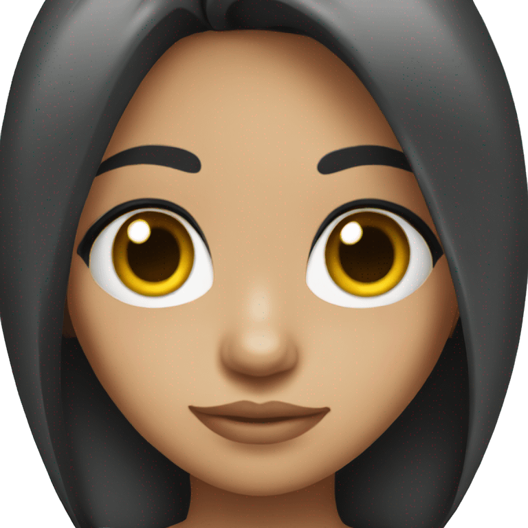 Pretty hispanic girl with big eyes and black hair emoji