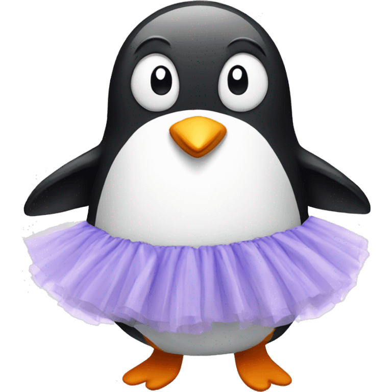 Penguin wearing a tutu emoji