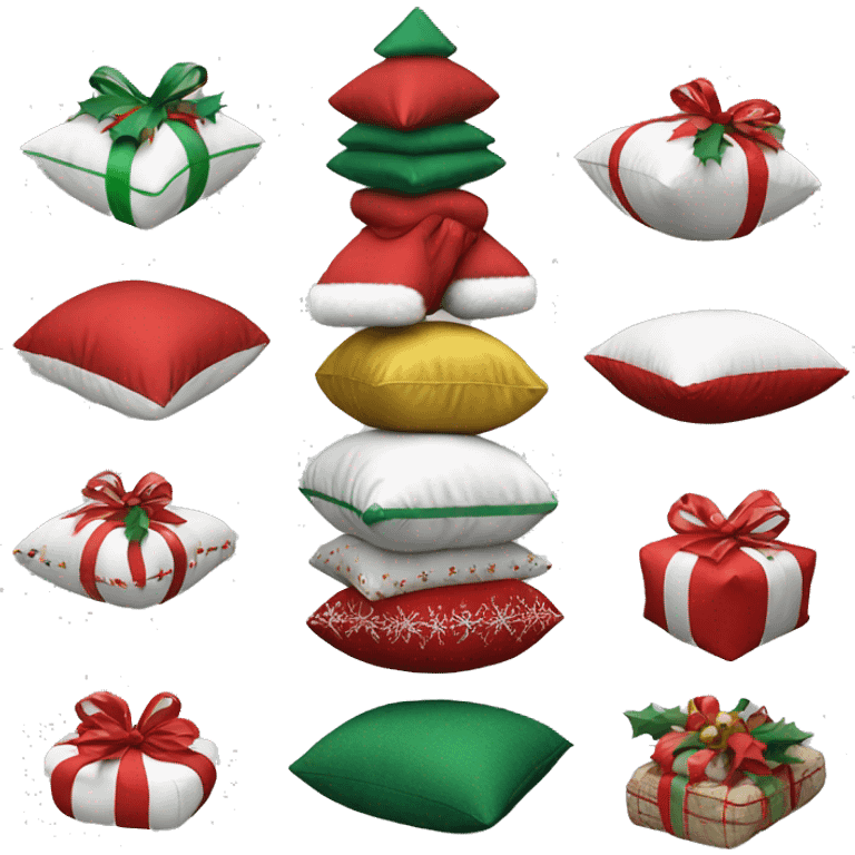 Christmas pillow stack emoji