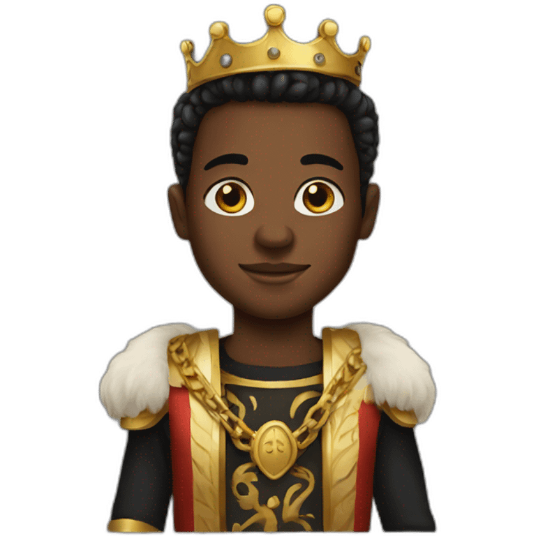 Black young king emoji