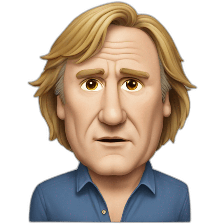 Gerard Depardieu raises his square emoji