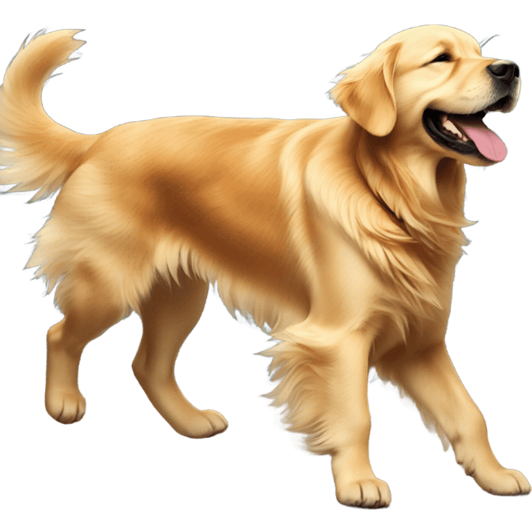 Golden retriever break dancing  emoji