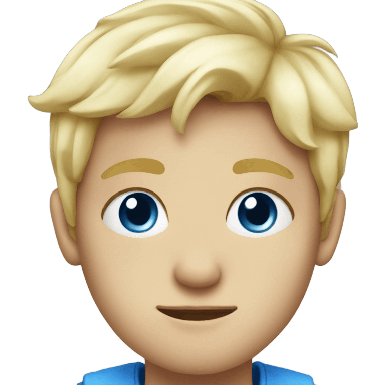 blonde boy with blue eyes emoji