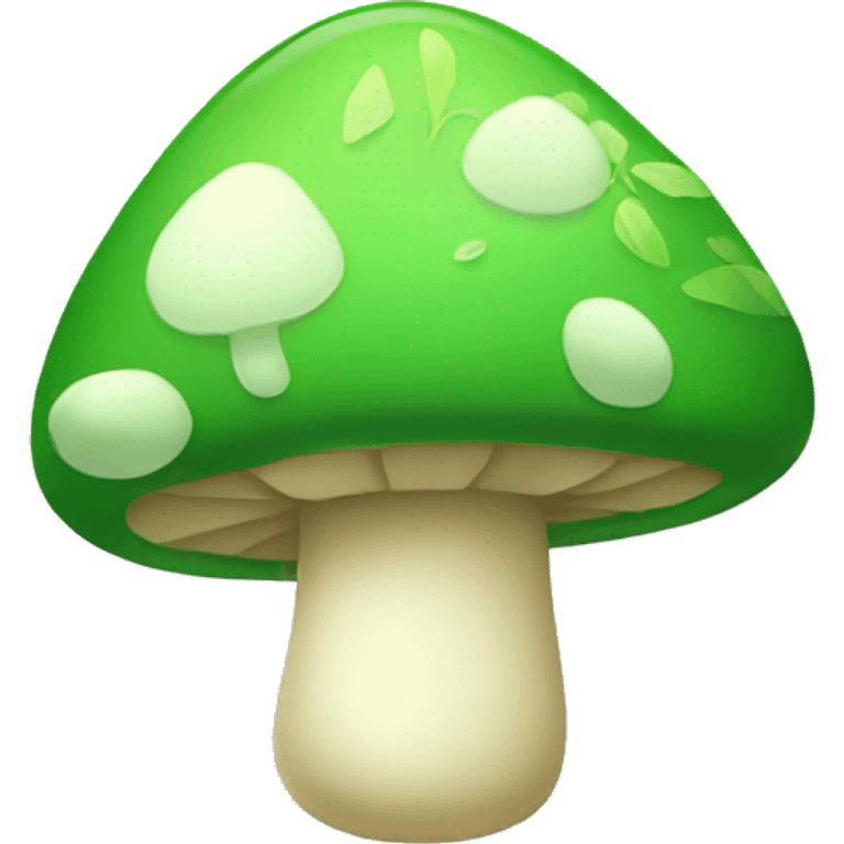 Green Mushroom with V leaves emoji