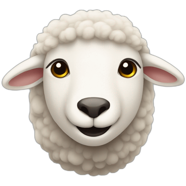 Sheep with humain face emoji