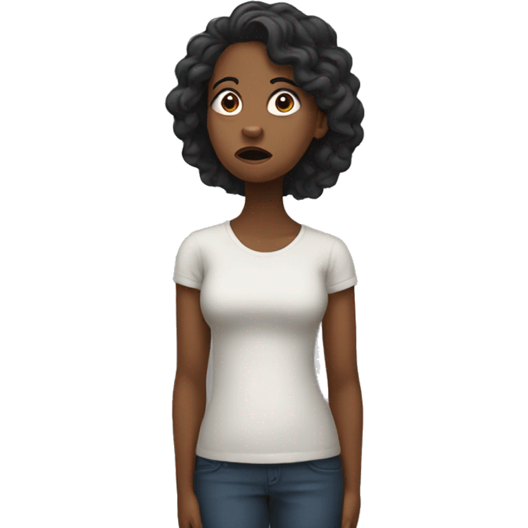 confused black woman emoji