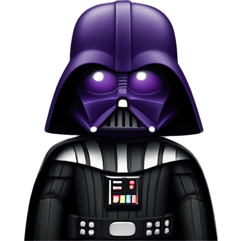 Darth Vader dressed in purple emoji