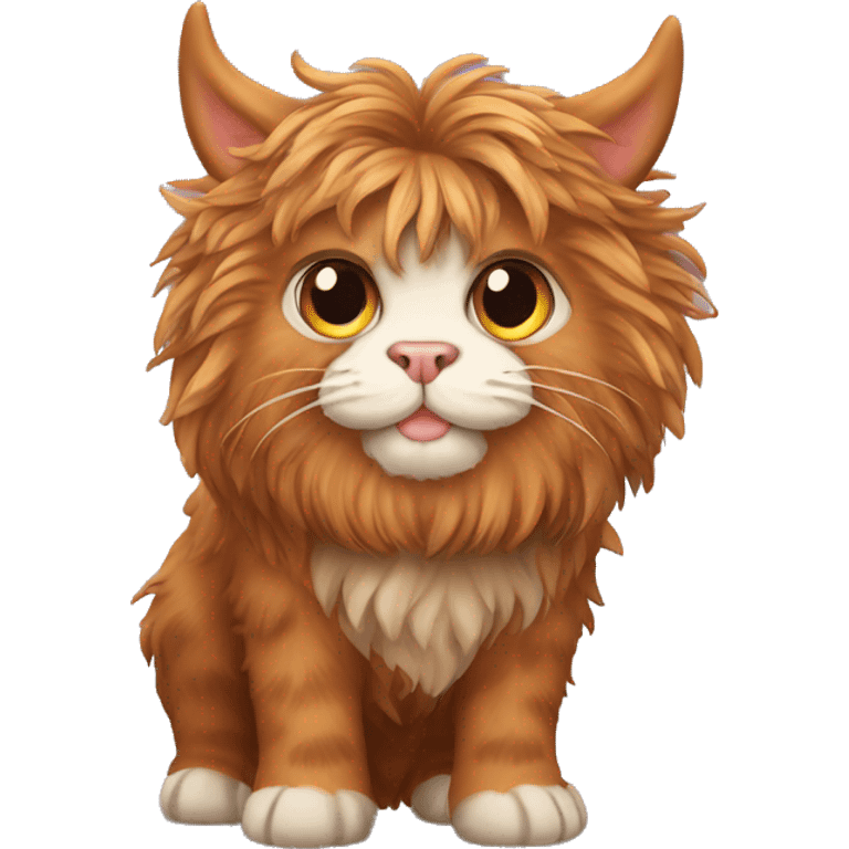 Highland cow cat emoji