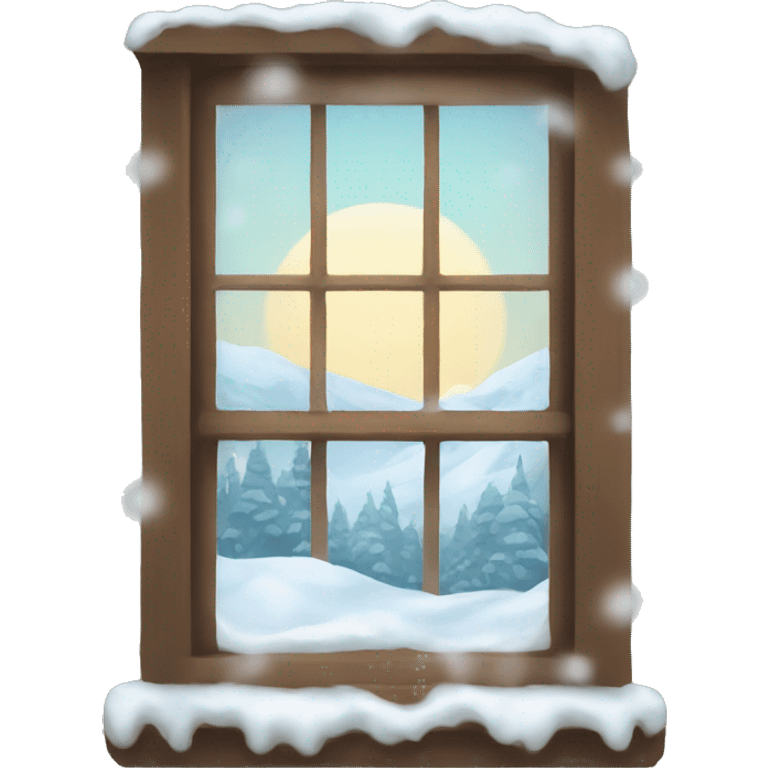 Cozy winter window emoji