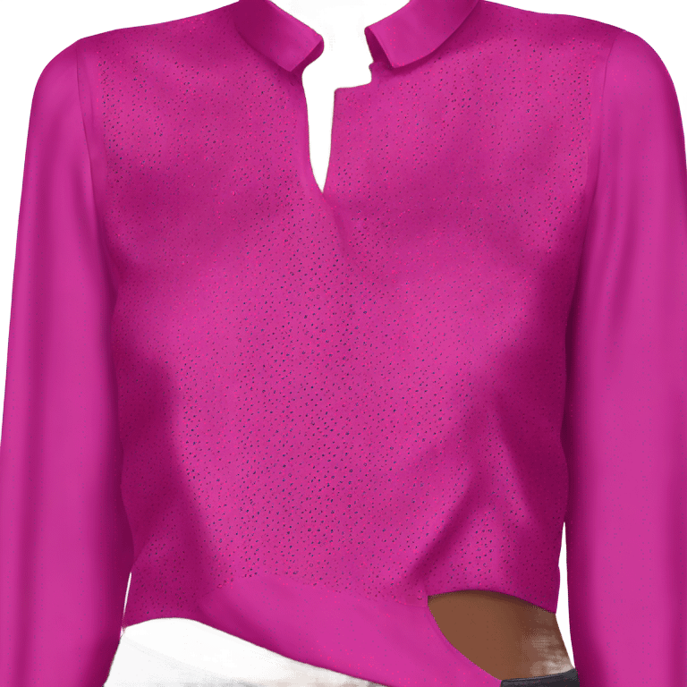 Realistic magenta cut out silk crop top blouse. emoji