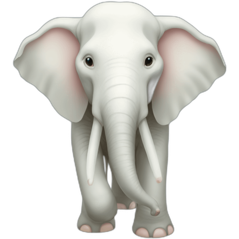 Swimming albino elephant emoji