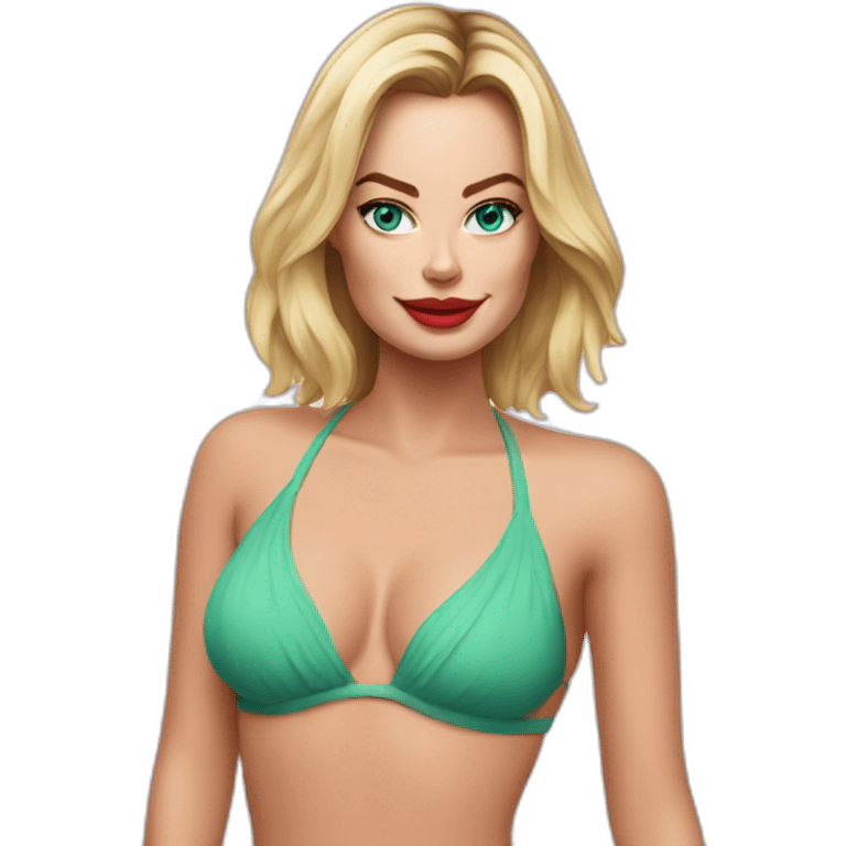 Margot Robbie in bikini emoji