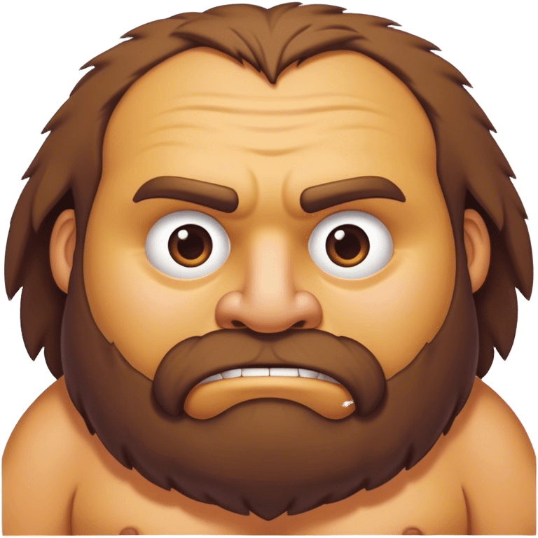 Balding fat beardless caveman body dumper emoji