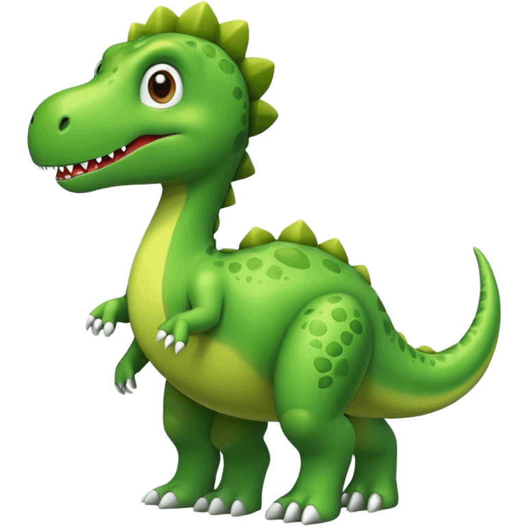 A green dino  emoji