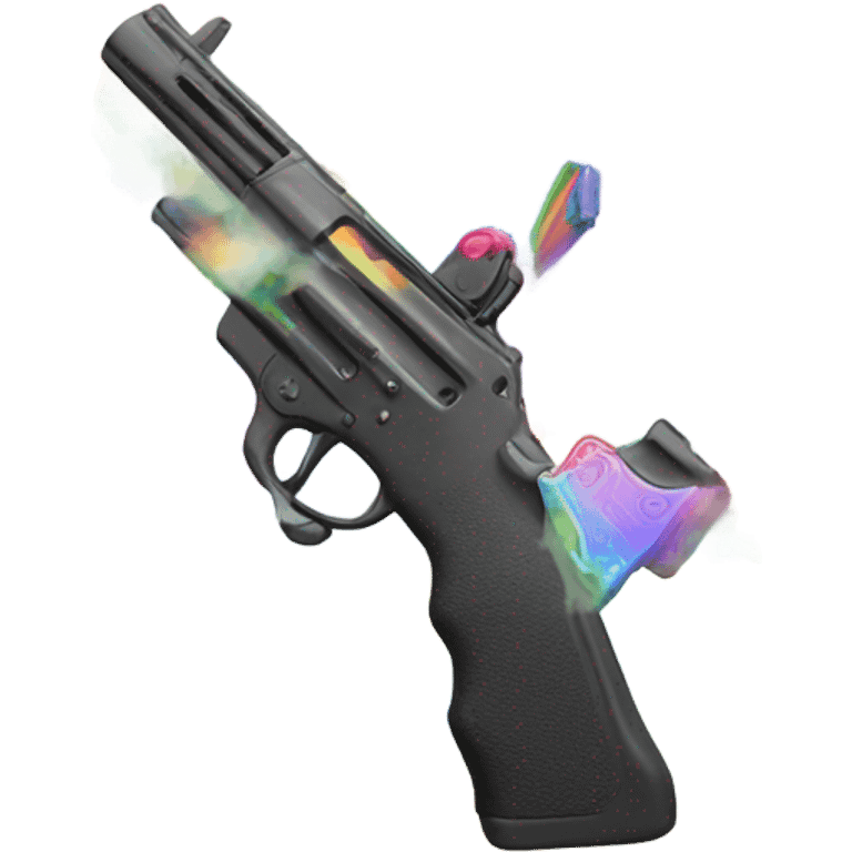 Rainbow with gun  emoji