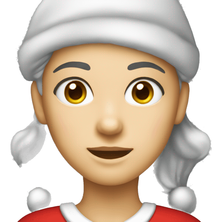 Create iOS Style Emoji: Santa Girl emoji