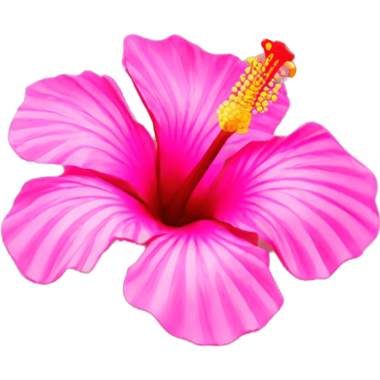 pink hibiscus flower hairclip emoji