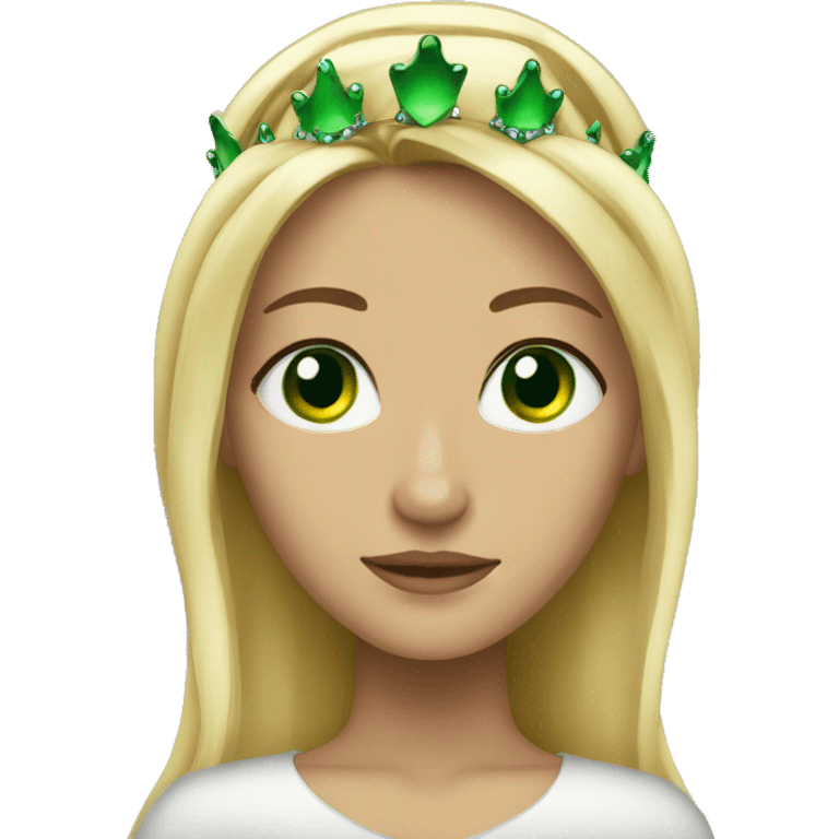 Blonde green eyes crown emoji