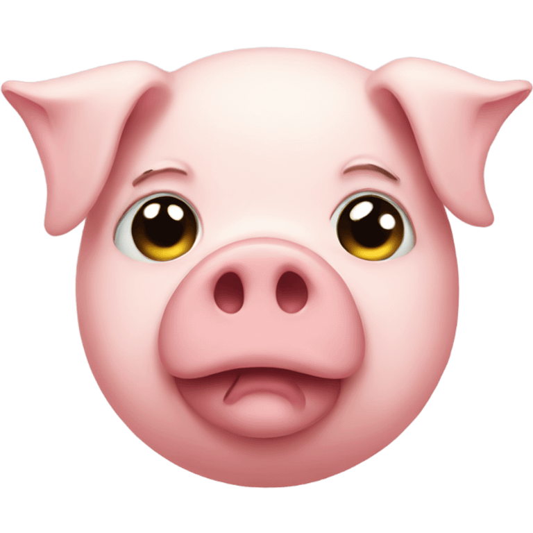 Sad pig emoji