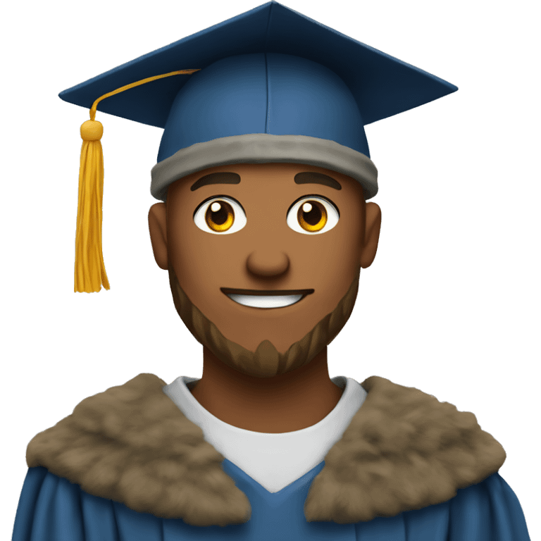 viking in graduation cap emoji