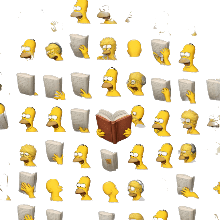 homer simpson reading emoji