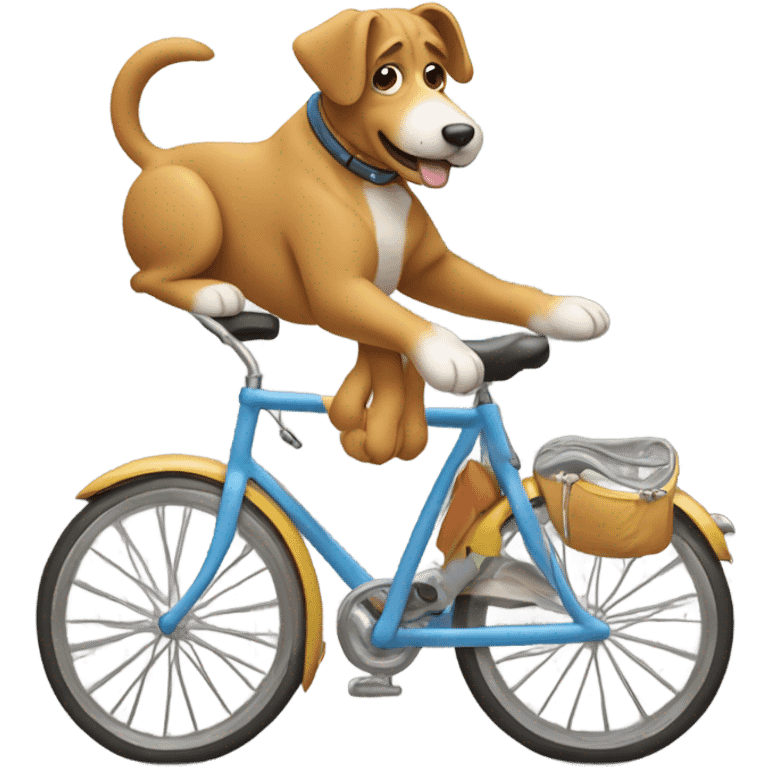 Dog riding bike  emoji