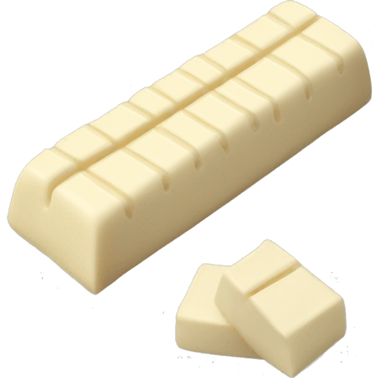 Realistic bar of white chocolate  emoji