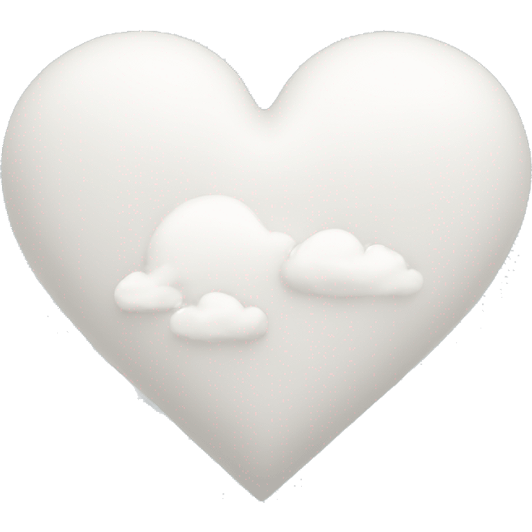 white heart with cloud  emoji