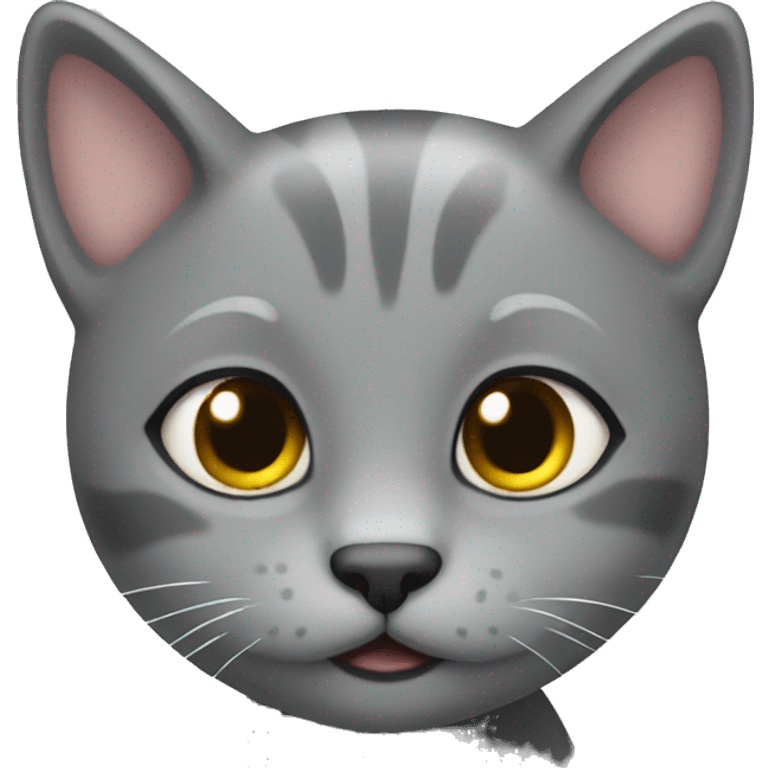 Cute gray kitty emoji