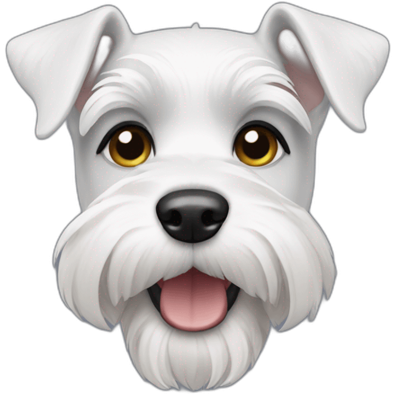 White mini schnauzer emoji