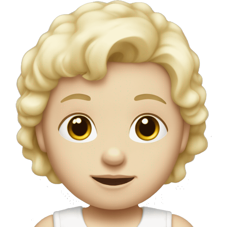 A  white-skinned,  blond-haired  infant. emoji