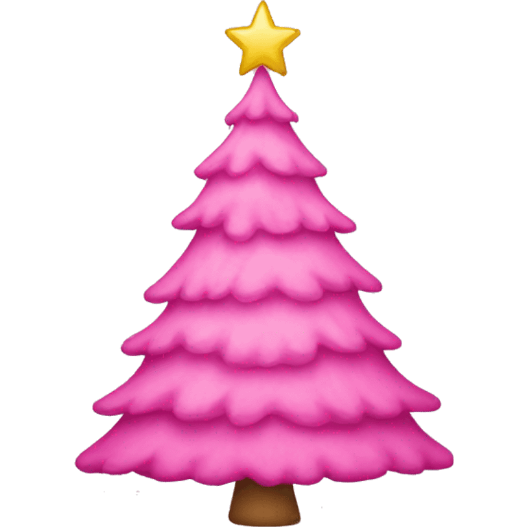 Pink Christmas tree emoji