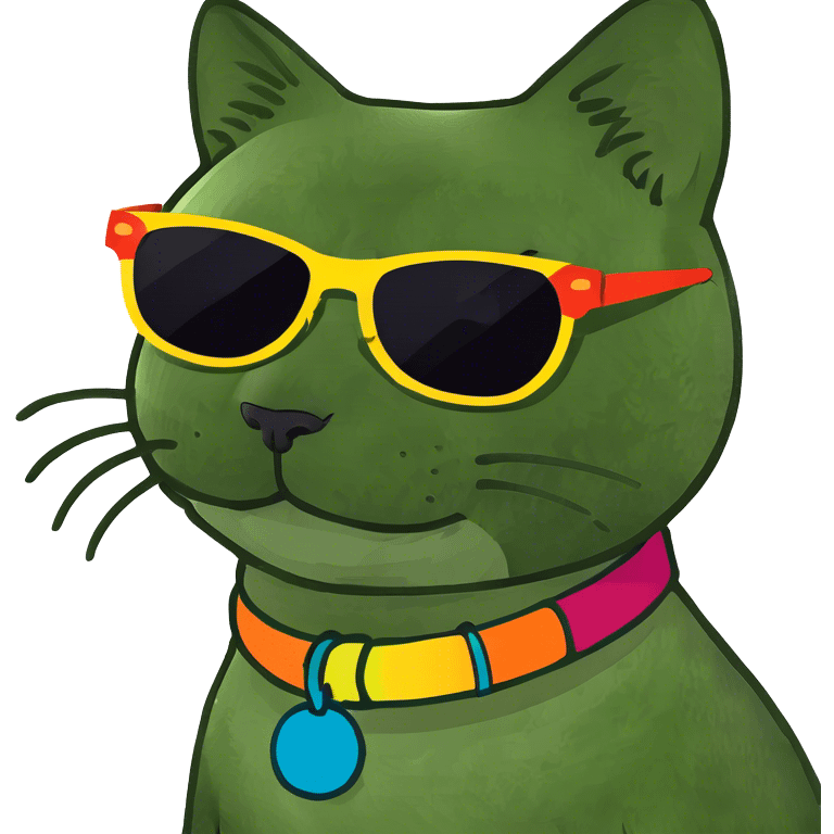 Cat with sunglasses emoji