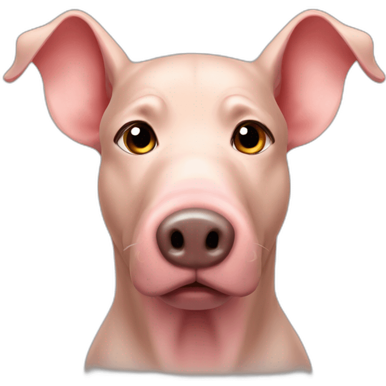 pig in doberman coloring emoji