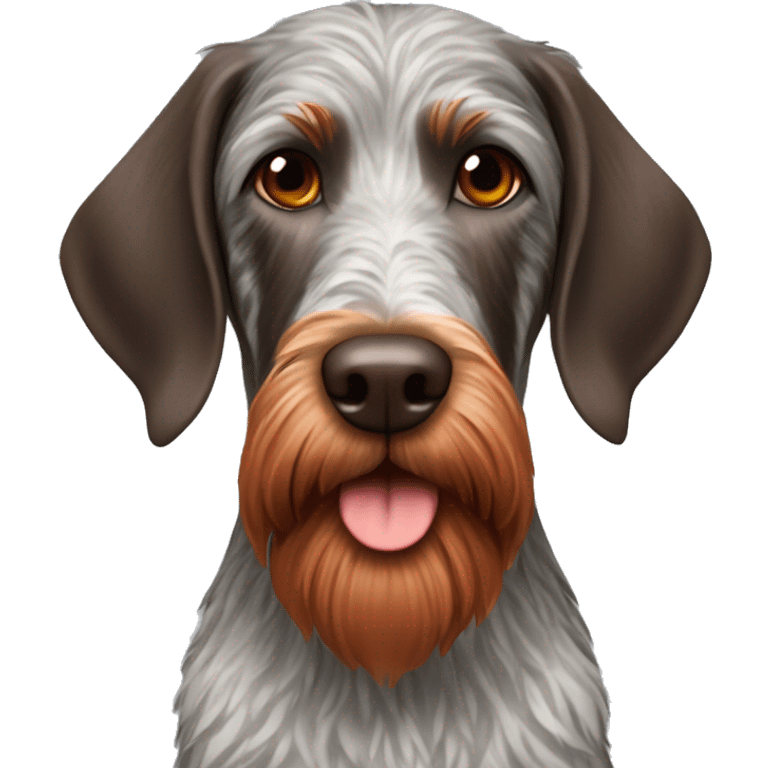 German wire haired pointer with a red beard emoji