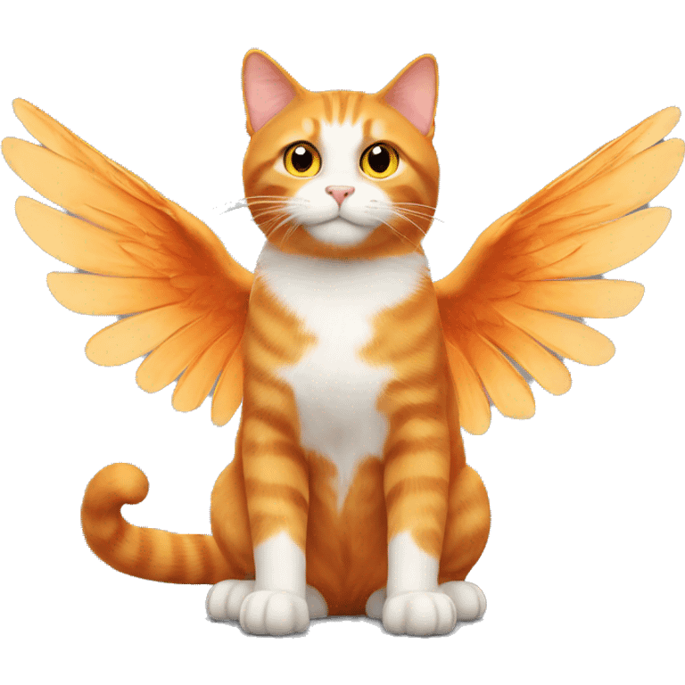 Orange cat with wings  emoji