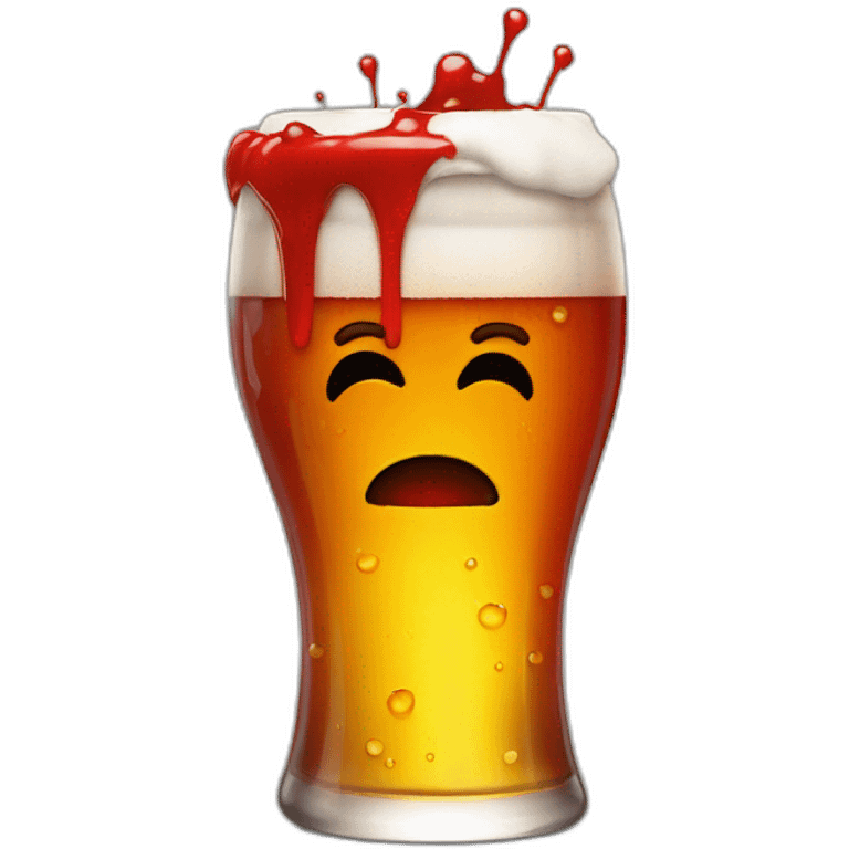 Bloody likes a beer emoji