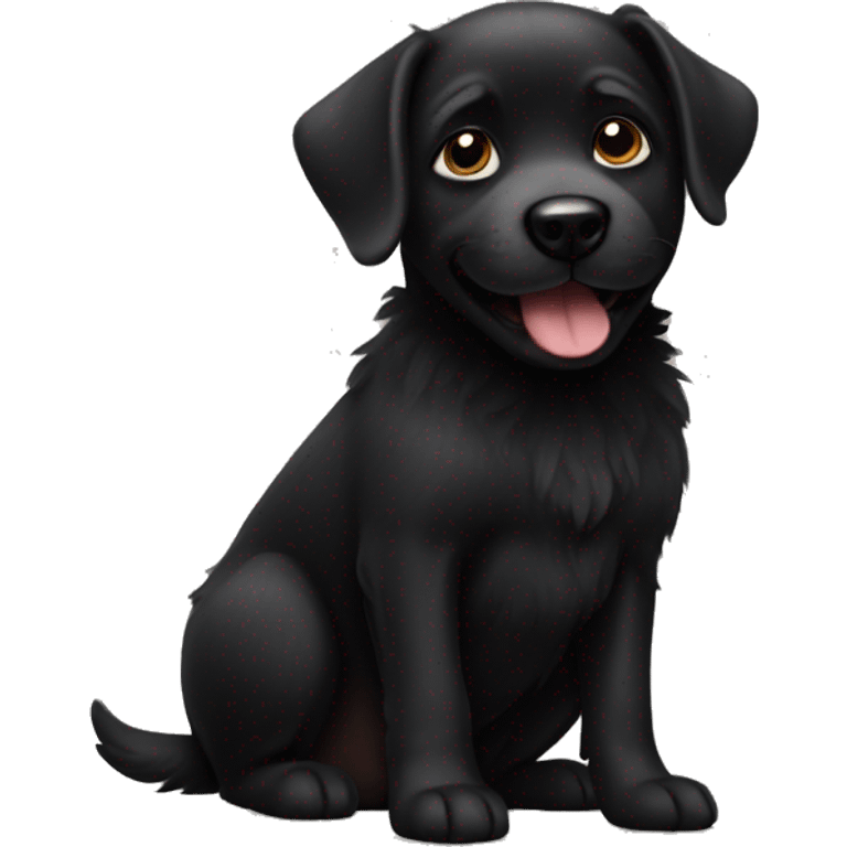 little black dog emoji