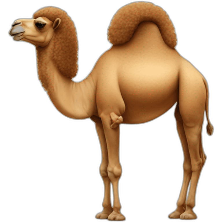 camel with big afro emoji