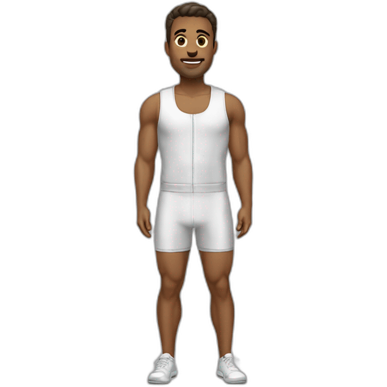 vintage gym suit for white men emoji