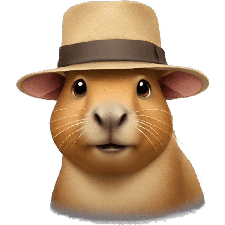 Capibara with a hat emoji